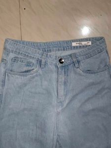 Women Zudio Boyfriend Jeans Light Blue Colour