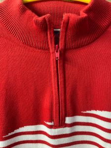 Red and White Coloured Sweater