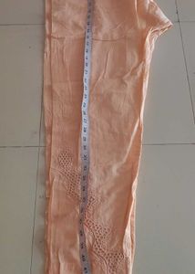 Peach Embroidered Kurta Set