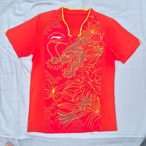 Oversized Dragon Print Tshirt / Goth