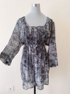 CHIFFON BLACK TUNIC