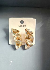 JAMD Triangle Crystal Earrings