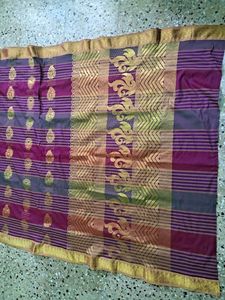 Golden Jari Work Saree