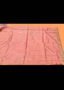 Orange Saree with Gold Border