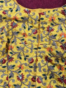 Yellow Embroidered Blouse