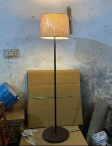 ANTIQUE NAUTICAL FLOOR LAMP WITH BEIGE SHADE
