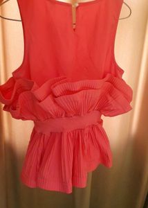Hot Pink Ruffle Top
