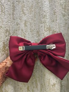 Red Bow Hair Clip