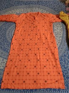 Orange Kurta For Women Chest -18.5 Length -38.5