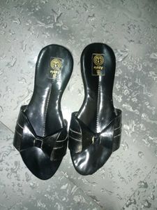 Black Bow Detail Sandals