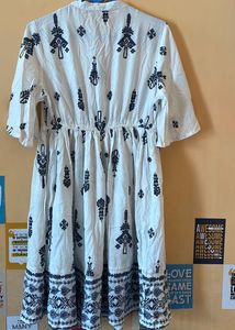 Casual White Cotton  Dress