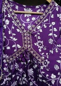 Manyavar Mohe Alia Purple Aliya Cut Kurti