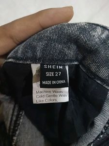 SHEIN Grey Faded Denim shorts