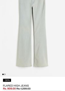 Flare Leg Jeans - Faded Blue