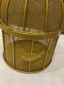 Gold Bird Cage Decor