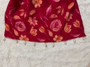 y2k Backless halter Kurti with pearls