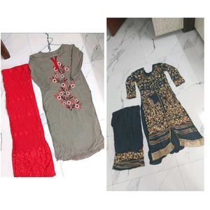 Combo Of 2 Elegant Plazo Kurti Sets