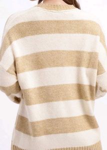 Striped Knit Pullover Sweater