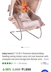 Low Price Carry Cot Cum Bouncer 12 In 1/ Carrier