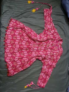 Pink Printed Top ethnic