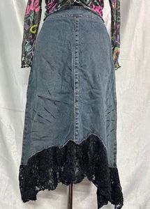 Asymmetrical Denim skirt
