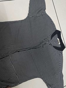 Striped Black &amp; White Top