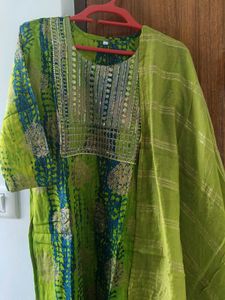 Green Embroidered Salwar Kameez