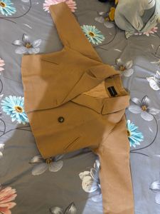 Tan Cropped Jacket
