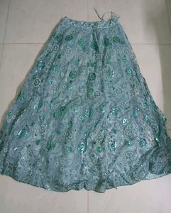 Blue Embroidered Lehenga Set