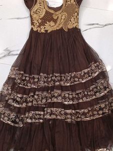 Elegant Brown Ethnic Gown