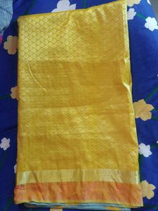 OLD Yellow Blue Banarasi Saree