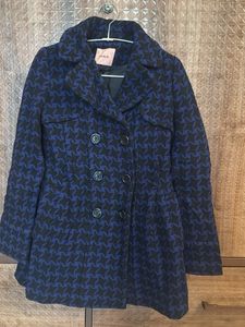 Houndstooth Print Coat