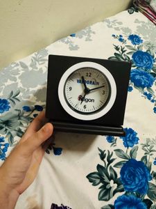 Pencil Holder Brown Color With Clock