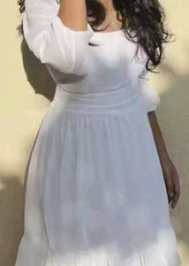 White Flowy Mini Dress