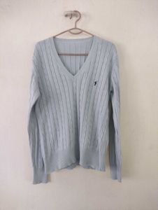 Baby Blue V Neck Jumper
