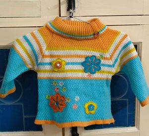 Cute Floral Knit Sweater🧡💛