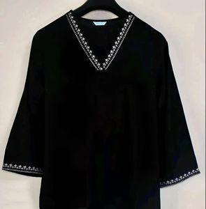 Elegant Black Short Kurta
