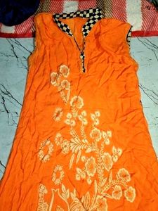 Sleevless Kurti Pure Cotton