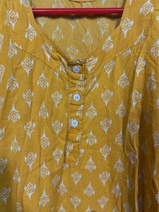 Yellow Sleeveless Night Dress