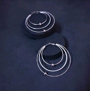 Silver Layered Hoop Earrings