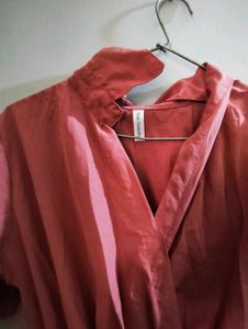 Layered Shirt Collar Flared Sleeve Fit &amp; Flare Dre