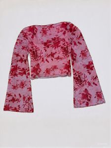 Floral Print Tie Front Top