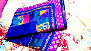 Elegant Blue  Silk  Saree