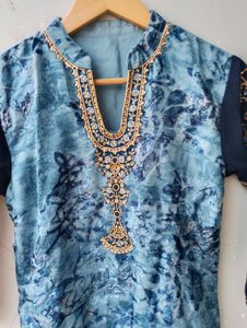 Pakistani Suit Blue Shaded Dress