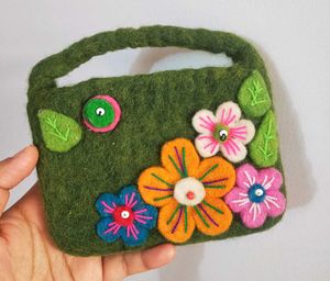 Floral Felt Pouch