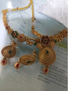 Three Piece Jewelery Set Golden Colour New
