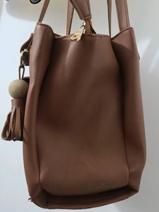 Brown Leather Tote Bag