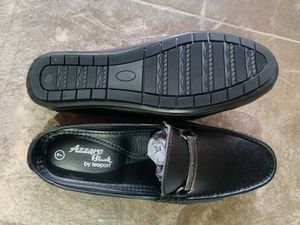 Azzaro Black Leather Loafers - Size 7