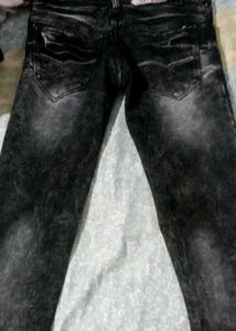 Acid Wash Distressed Jeans