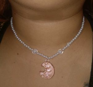 Pink Moon Pearl Necklace